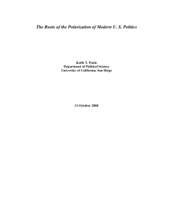 The Roots of the Polarization of Modern U. S. Politics