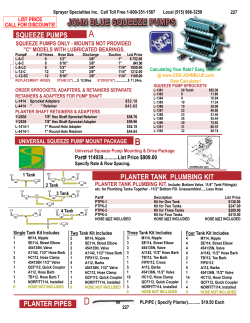 john blue squeeze pumps - Sprayer Specialties, Inc.