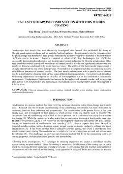 Enhanced Filmwise Condensation Conference Paper