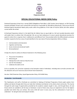 Policy for Very Able, Gifted and Talented boys at Donhead