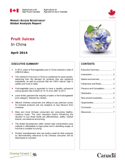 Fruit Juices in China