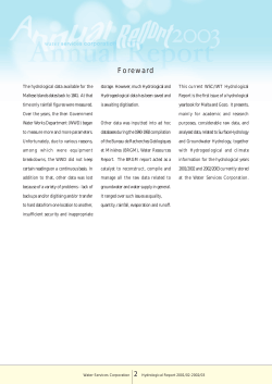 Foreward - Water Services Corporation