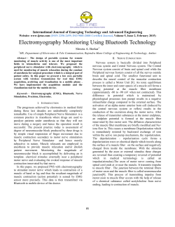 Electromyography Monitoring Using Bluetooth Technology