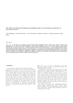 The effect of selected phosphate emulsifying salts on viscoelastic