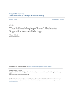 Abolitionist Support for Interracial Marriage