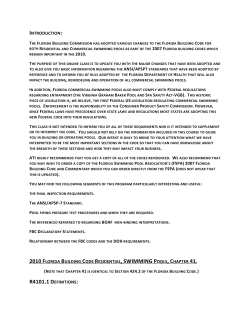 Advanced course for Pool contractors