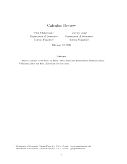 Calculus Review