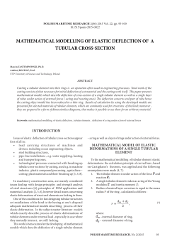 mathematical modelling of elastic deflection of a tubular cross