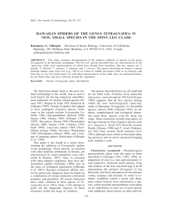Article - American Arachnology