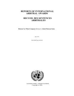 Dickson Car Wheel Company (U.S.A.) v. United Mexican States