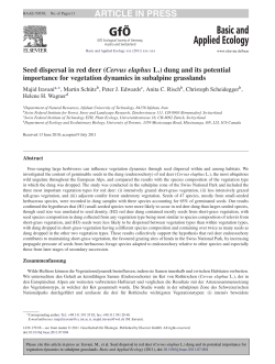 Seed dispersal in red deer (Cervus elaphus L.) dung and its