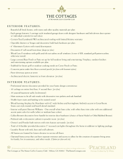 floor plan sheet - The Cottages at The Manor Golf