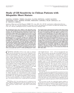 Study of GH Sensitivity in Chilean Patients with Idiopathic Short