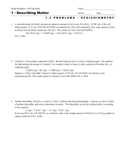 1 Describing Matter