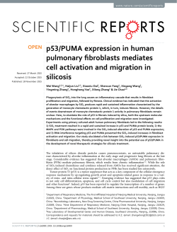 p53/PUMA expression in human pulmonary fibroblasts mediates cell