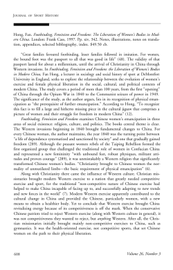 Hong, Fan. Footbinding, Feminism and Freedom