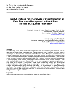 the case of Jaguaribe River Basin