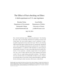 The Effect of Fact-checking on Elites