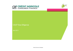 CACF Due Diligence - Crédit Agricole Consumer Finance