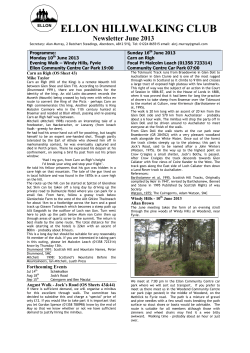 June - Ellon Hillwalking Club