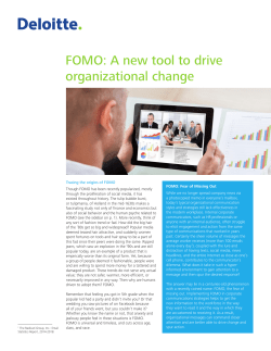 FOMO: A new tool to drive organizational change