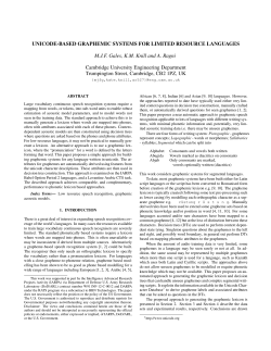 UNICODE-BASED GRAPHEMIC SYSTEMS FOR LIMITED