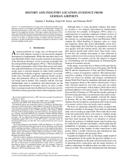 history and industry location: evidence from german airports