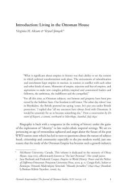 Introduction: Living in the Ottoman House