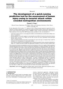 The development of a quick-running prediction tool for the