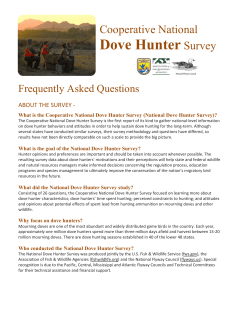 National Dove Hunter Survey FAQ