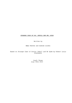 Strange Case of Dr Jekyll and Mr Hyde is written