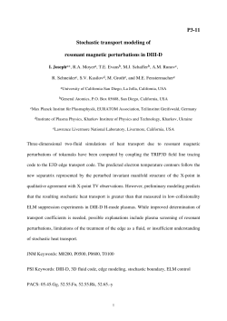 P3-11 Stochastic transport modeling of resonant magnetic