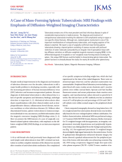 A Case of Mass-Forming Splenic Tuberculosis