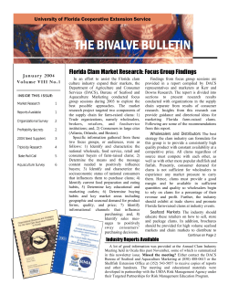 January 2004 Newsletter - Florida Shellfish Aquaculture Online