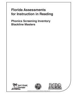 Phonics Screening Inventory