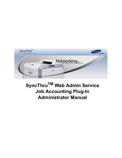 SyncThruTM Web Admin Service Job Accounting Plug