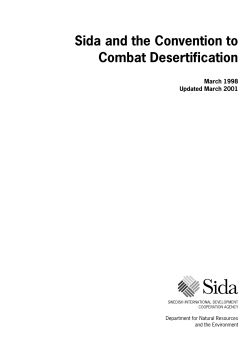 Sida and the Convention to Combat Desertification