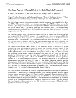 Microbeam analysis of plasma effects in synthetic mica