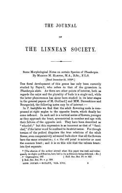 Some Morphological Notes on certain Species of Thunbergia.