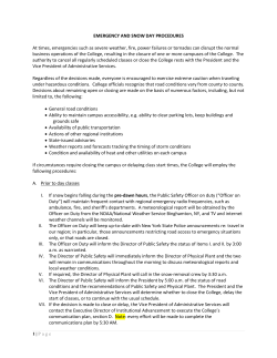 Emergency and Weather Closing Procedures