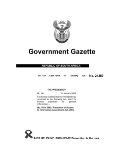 Promotion of Access to Information Amendment Act [No. 54 of 2002]