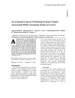 An Unusual Case of Virilizing Ovarian Tumor Associated With