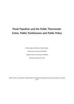 Penal Populism and the Public Thermostat