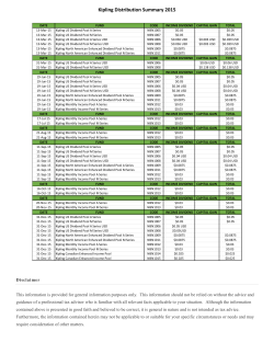 Kipling Distribution Summary 2015
