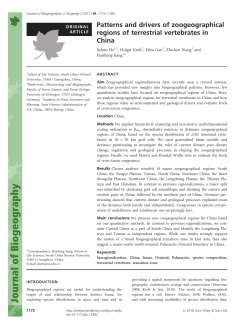 Patterns and drivers of zoogeographical regions of terrestrial