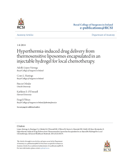 Hyperthermia-induced drug delivery from thermosensitive liposomes