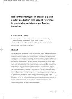 Rat control strategies in organic pig and poultry production