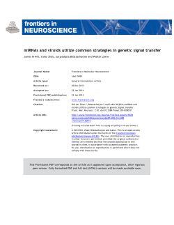 miRNAs and viroids utilize common strategies in genetic