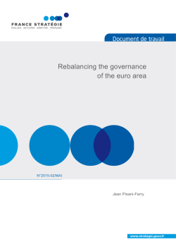 Rebalancing the governance of the euro area