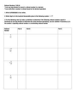 Rational Numbers 7.NS.2d *I can use long division to